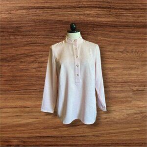 Mary G. Palm Beach Womens XS Pink Top Flower Buttons Wrinkle Free Blouse